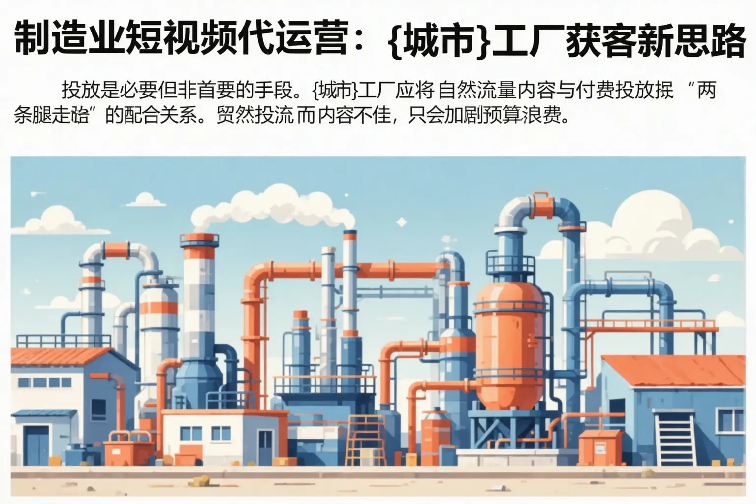 制造业短视频代运营:潍坊工厂获客新思路