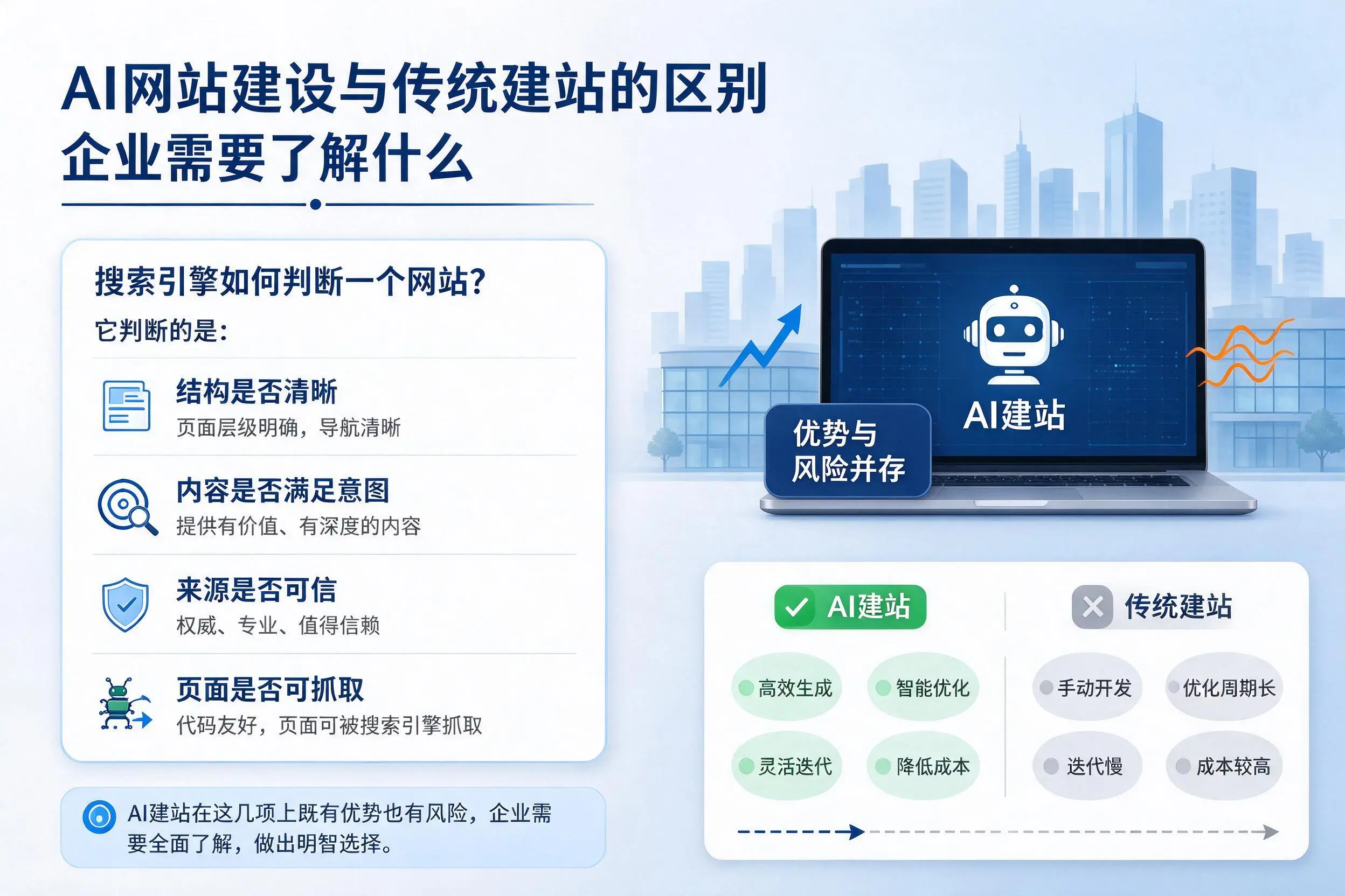 AI网站建设与传统建站的区别,潍坊企业需要了解什么