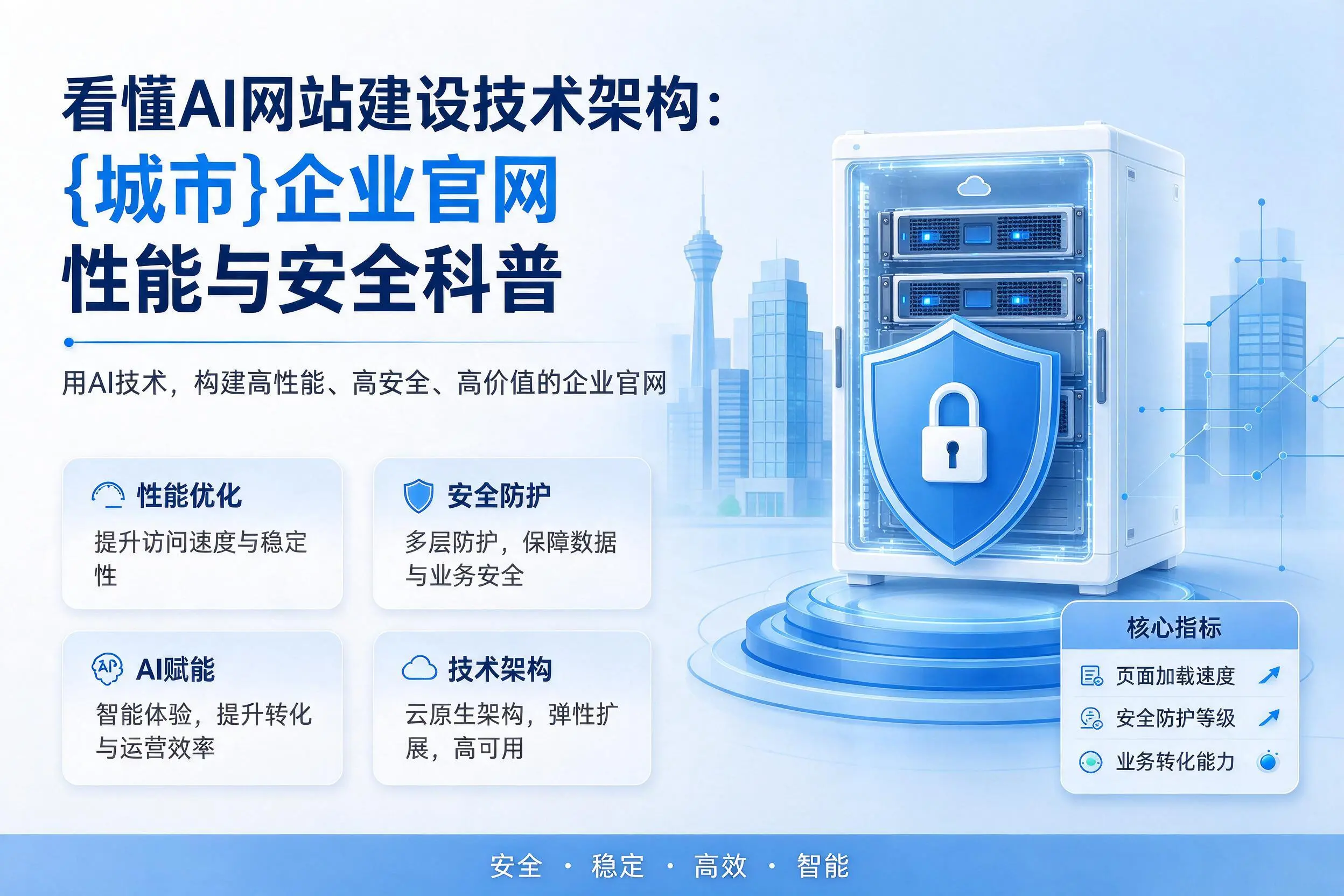 看懂AI网站建设技术架构：潍坊企业官网性能与安全科普