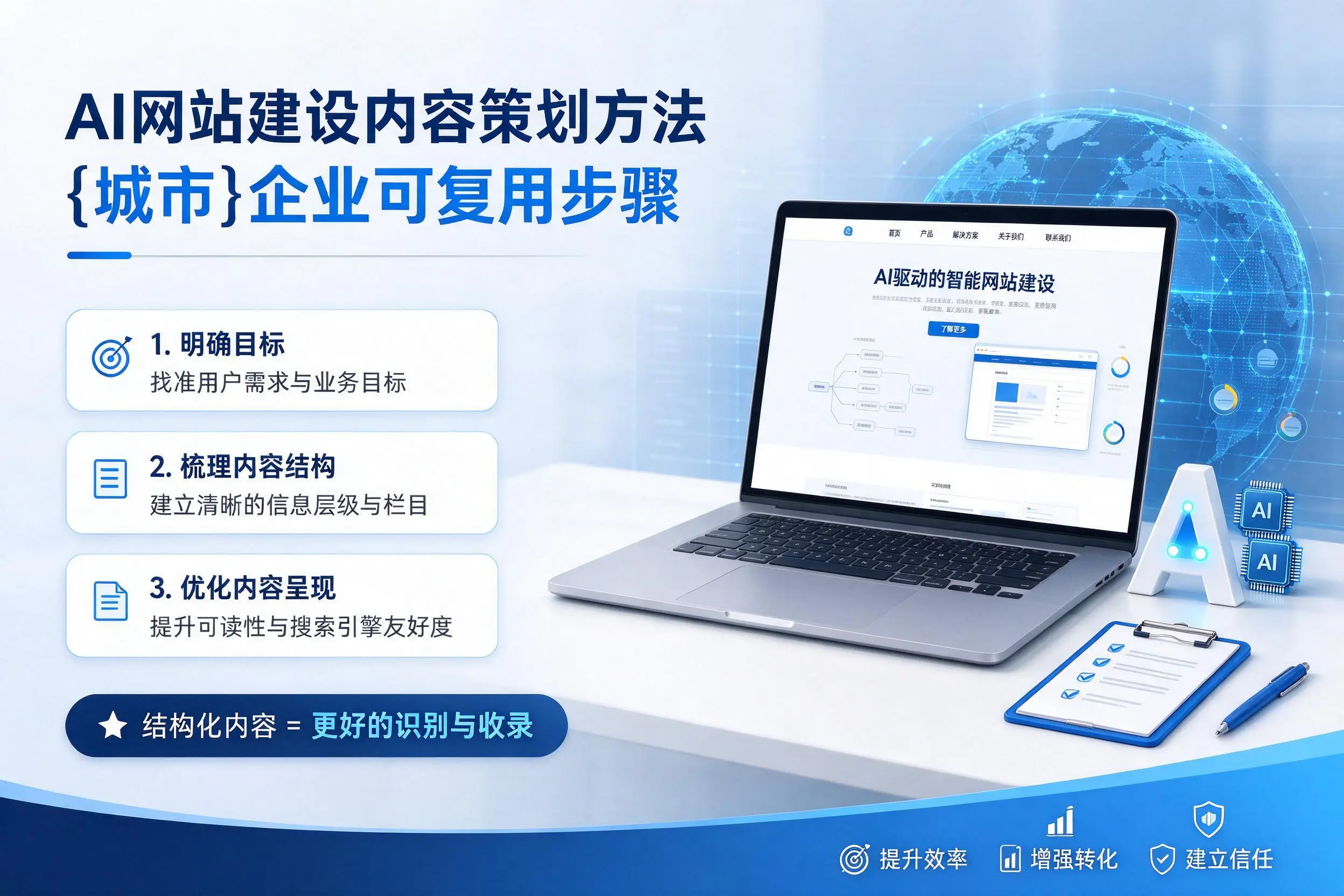 AI网站建设内容策划方法,潍坊企业可复用步骤